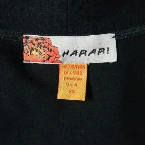 HARARI Oriental Print Open Cardigan Sweater Women's Size XS Colorful Art-to-Wear - Picture 9 of 10